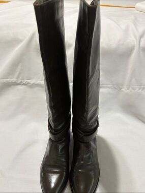 Loden/Olive Green Leather Knee-High Women's Riding Boots